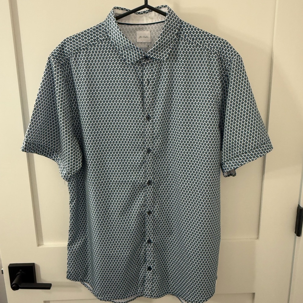Stylish Geometric Blue Shirt for Men